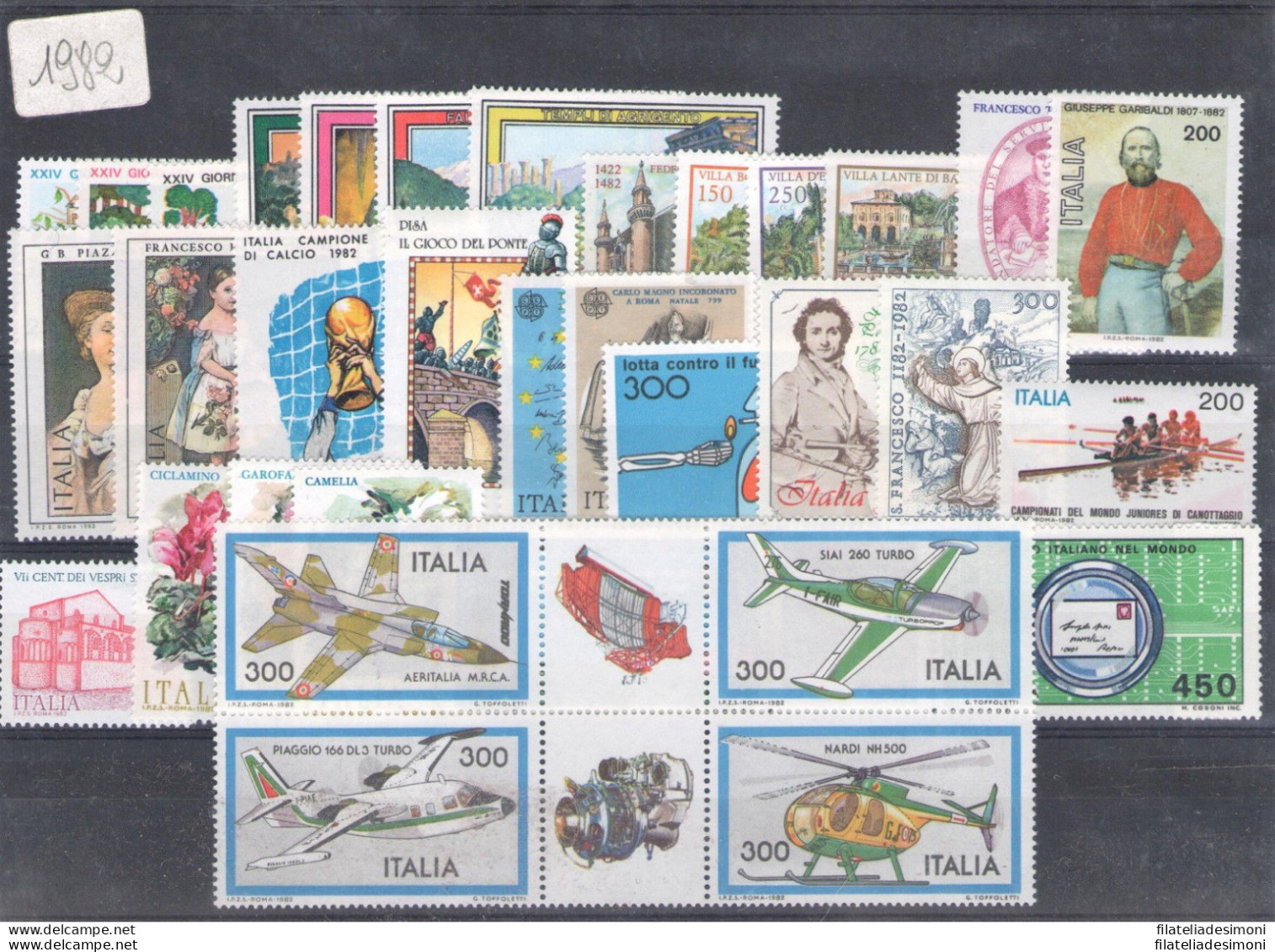 1982 Italia Repubblica , Francobolli Nuovi, Annata Completa 34 Valori MNH** - Full Years