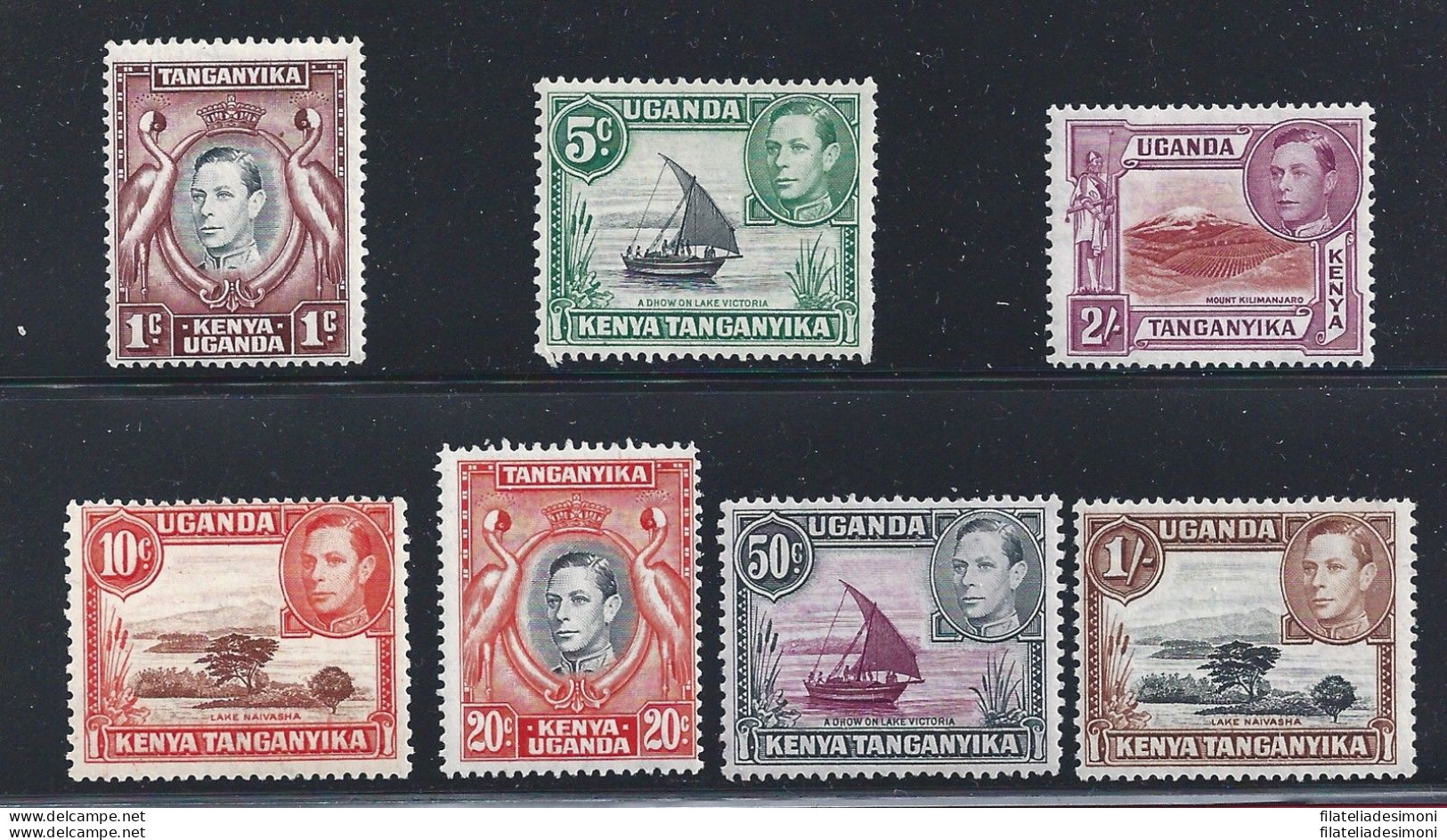 1938-54 KUT, SG N° 131-146 7 Valori Giorgio VI° MLH/MNH - Sonstige & Ohne Zuordnung