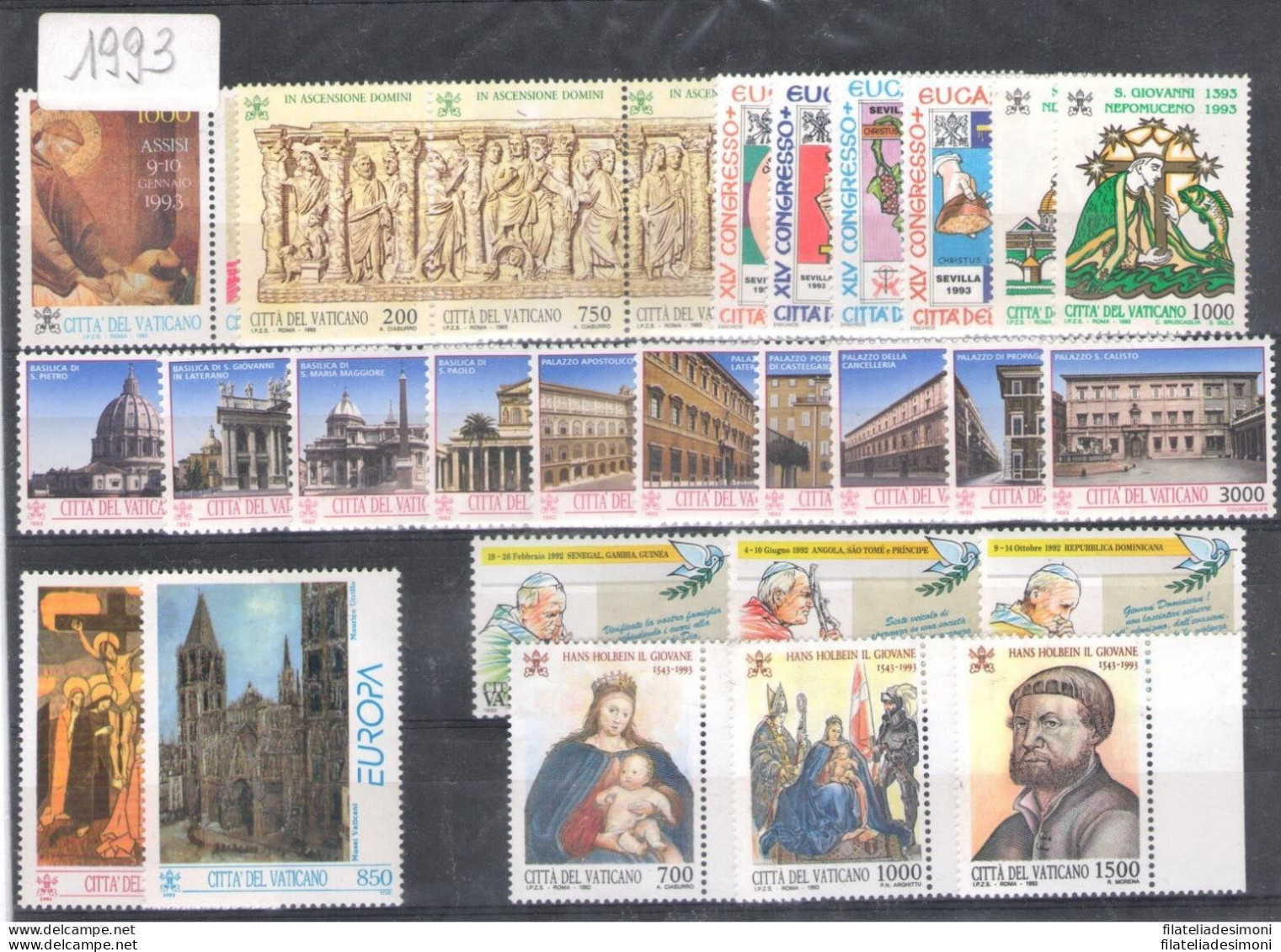 1991/2000 Vaticano, Francobolli Nuovi, Offerta Annate Complete Scontate, MNH** - Annate Complete