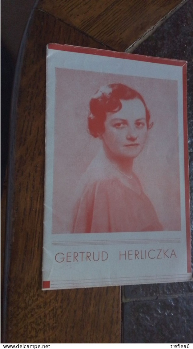 MUSIQUE - GERTRUD HERLICZKA  Femme Chef D’Orchestre - Saison !935-1936 - - Programmes