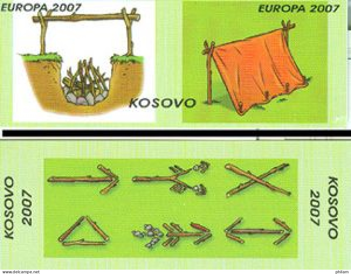 KOSOVO 2007 - Europa - Le Scoutisme - Carnet Avec Interpanneau  - 2007