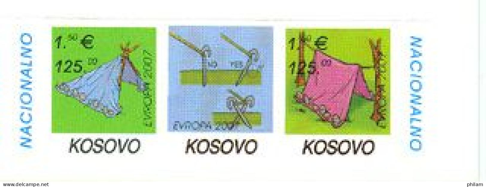 KOSOVO 2007 - Europa - Le Scoutisme - Carnet Avec Interpanneau  - Unused Stamps