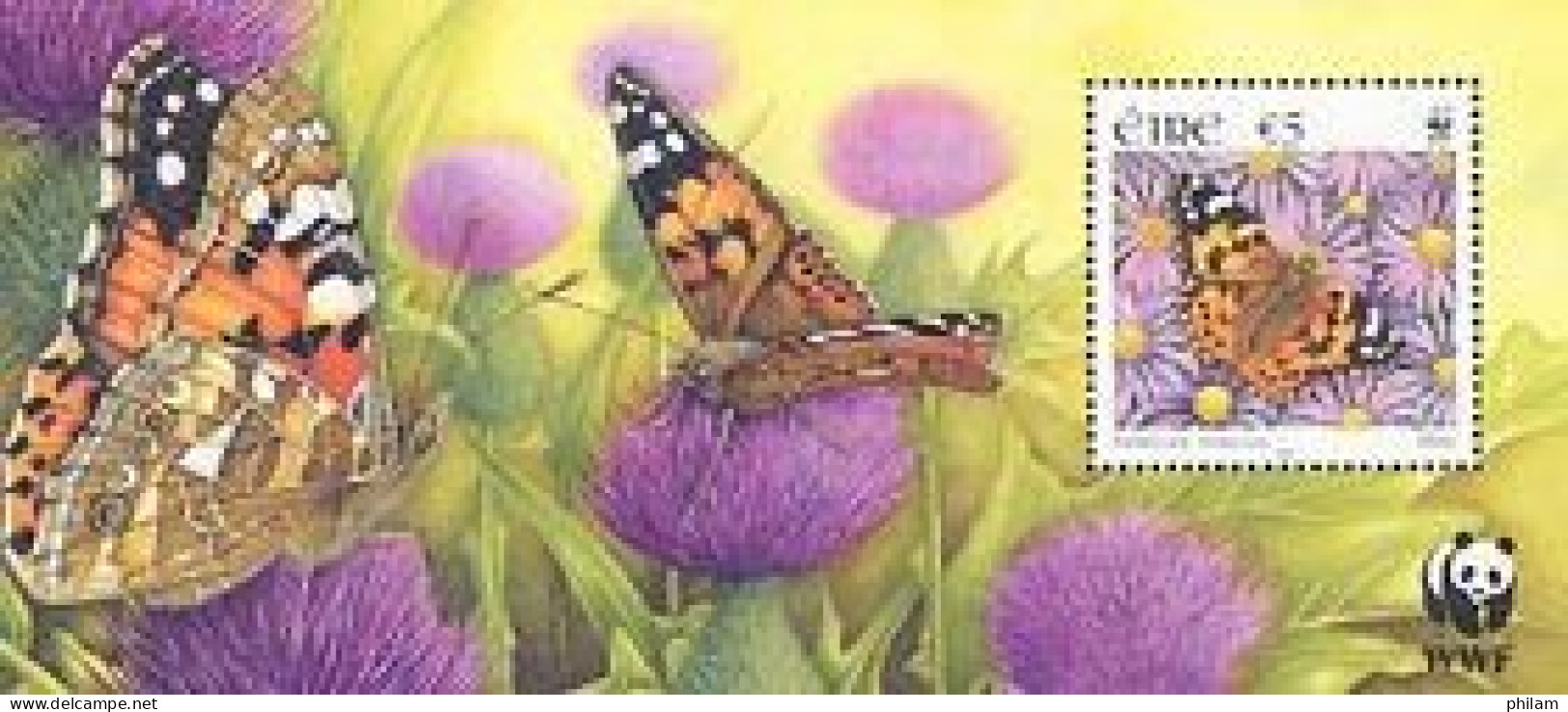 IRLANDE 2005 - W.W.F. - Papillon Vanessa Cordui - BF - Unused Stamps