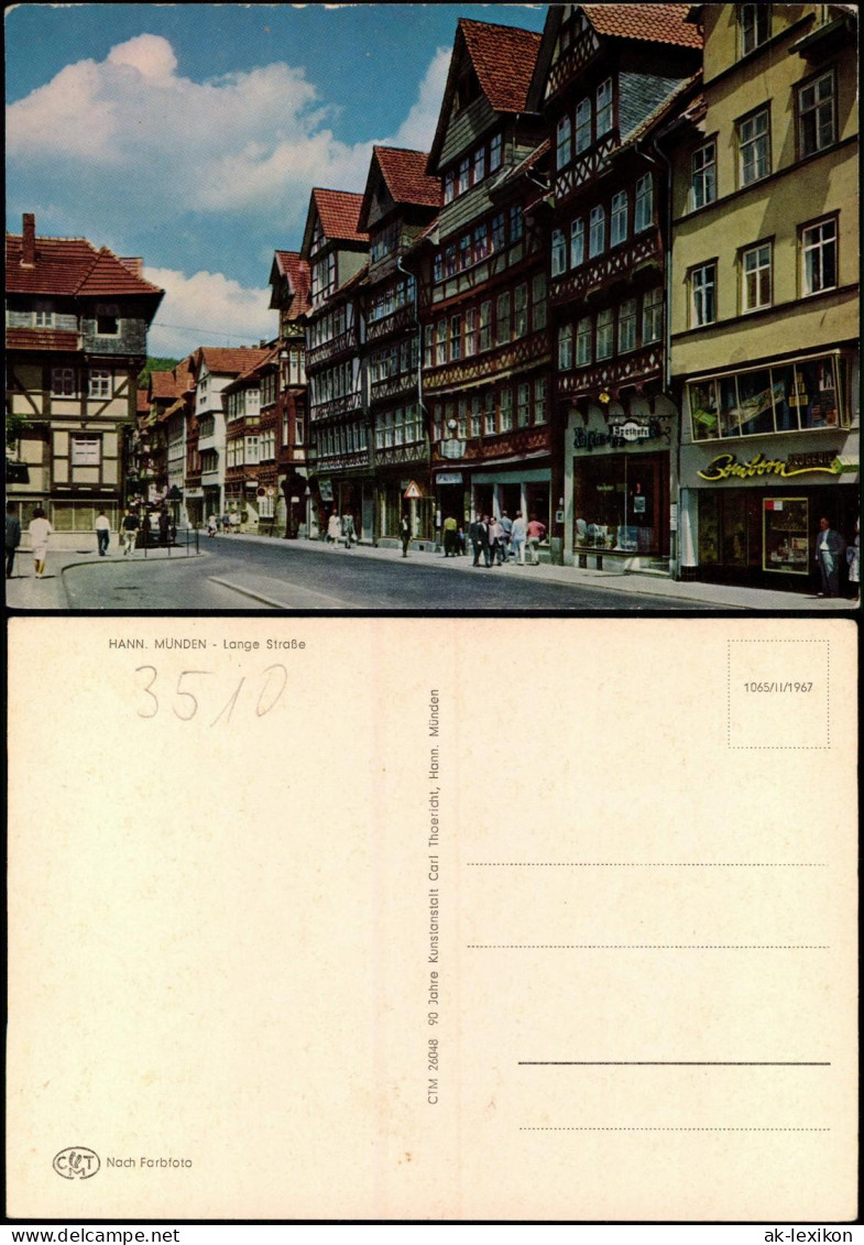 Hann. Münden Lange Straße Geschäfte Leute Beim Einkaufsbummel 1967 - Hannoversch Muenden