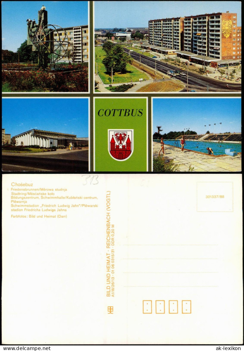 Cottbus Stadtring, Bildungszentrum, Schwimmhalle, Schwimmstadion 1988 - Cottbus