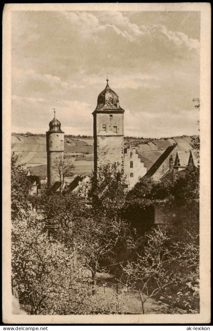 Ansichtskarte Ochsenfurt Wallgraben Mit Klingen- Taubenturm. 1939 - Ochsenfurt