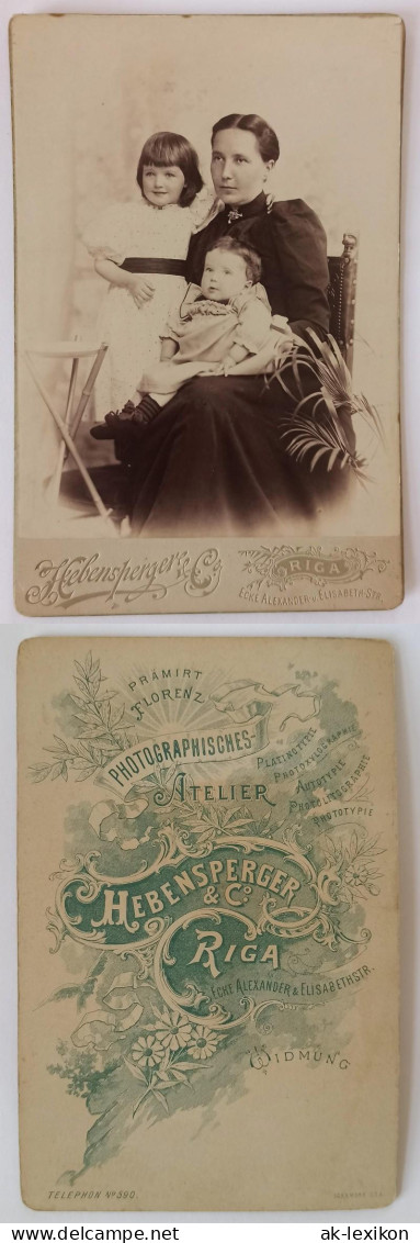 Riga Rīga Ри́га Frau Kinder CDV Hardcover Atelierfoto 1899 CdV - Letonia