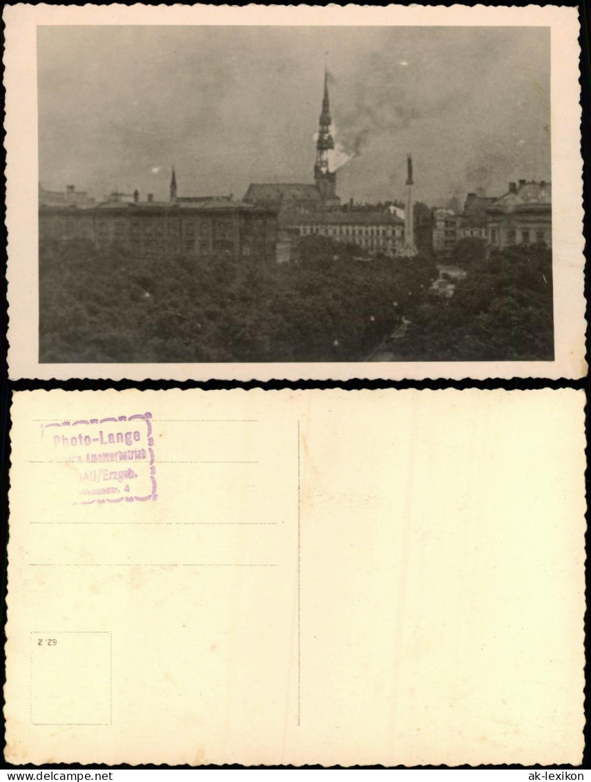 Postcard Riga Rīga Ри́га Brennende Kirche 1962 - Letonia