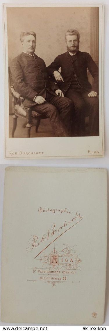 Riga Rīga Ри́га Atelierfoto CDV Männer Foto: Rob. Borchardt 1900 CdV - Lettland