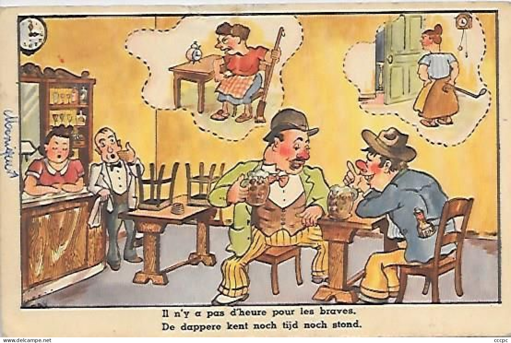 CPA Illustrateur - Vignes - Il N'y A Pas D'Heure Pour Les Braves - Contemporain (à Partir De 1950)