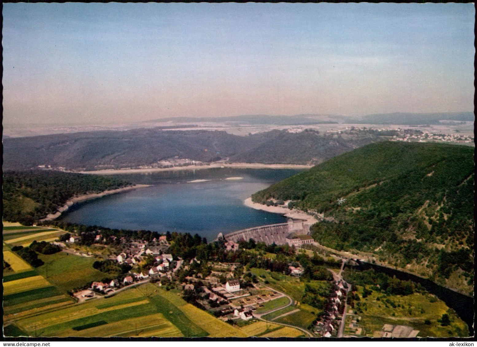 Ansichtskarte Waldeck (am Edersee) Edertalsperre Vom Flugzeug Aus 1967 - Waldeck