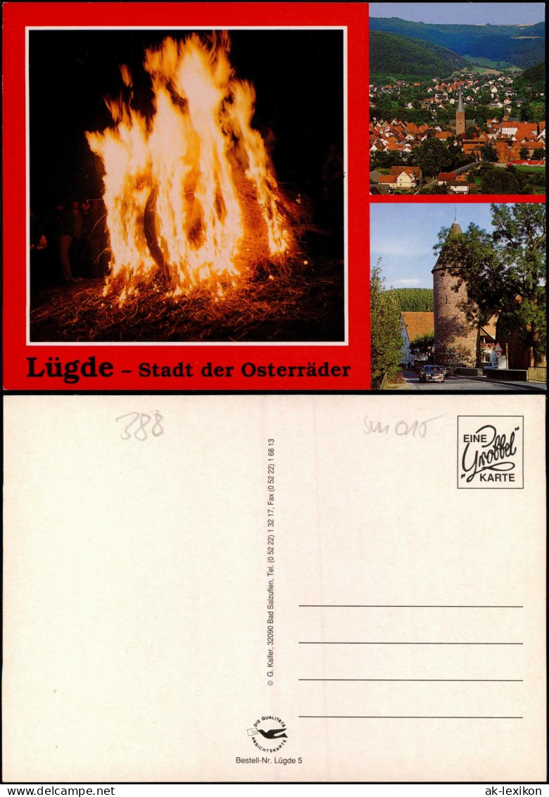 Lügde (Westfalen) Mehrbildkarte Ansichten Stadt Der Osterräder 1980 - Lüdge
