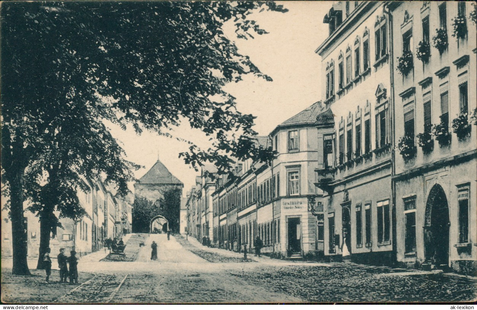 Ansichtskarte Marienberg Im Erzgebirge Zschopauer-Straße Und Tor 1920 - Marienberg