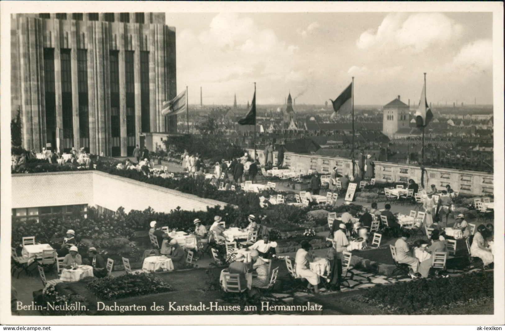 Kreuzberg-Berlin Neukölln Dachgarten D. Karstadt-Hauses Am Hermannplatz 1940 - Neukölln