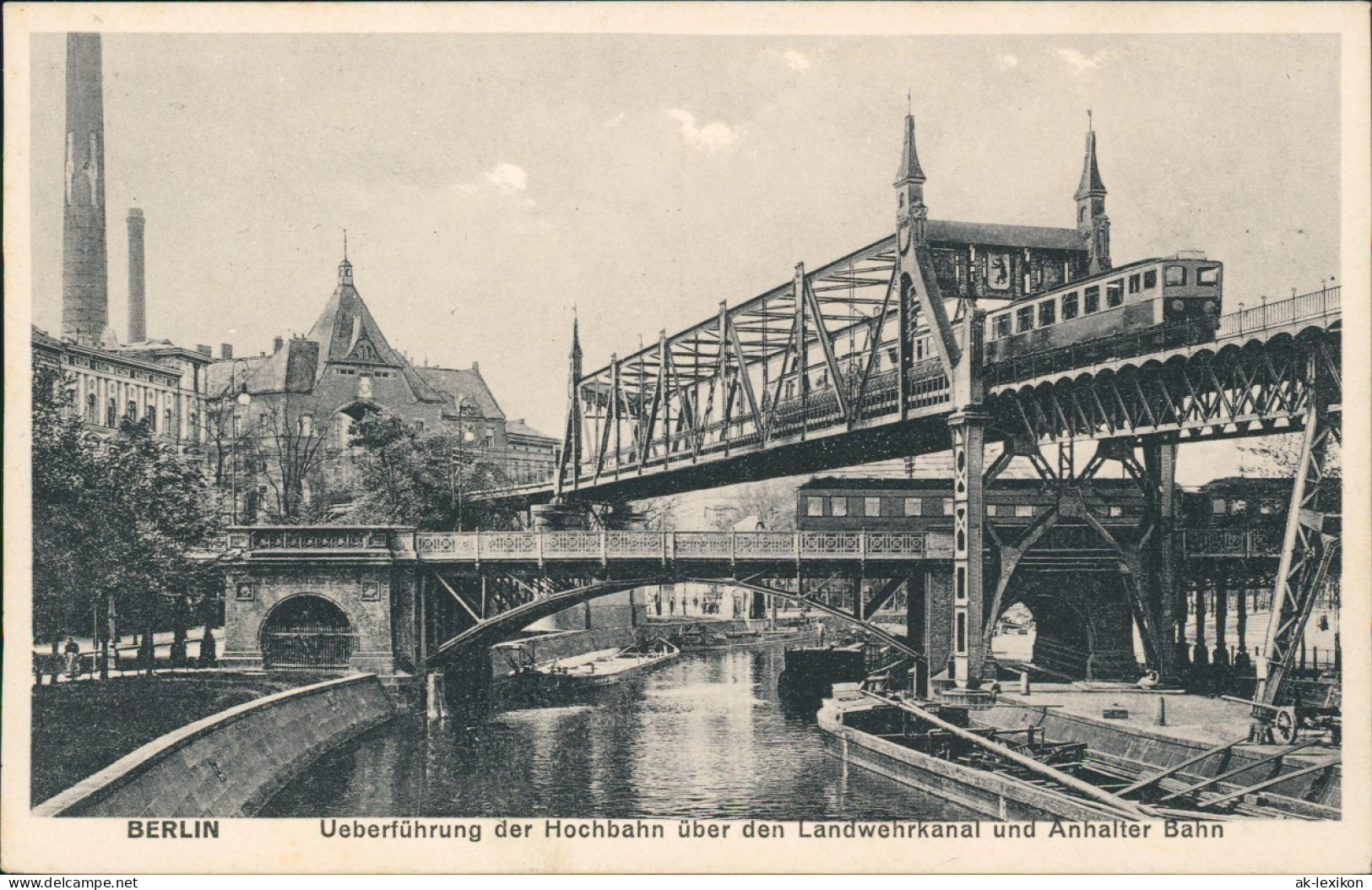 Kreuzberg-Berlin Überführung Hochbahn über Landwehrkanal Und Anhalter Bahn 1926 - Kreuzberg