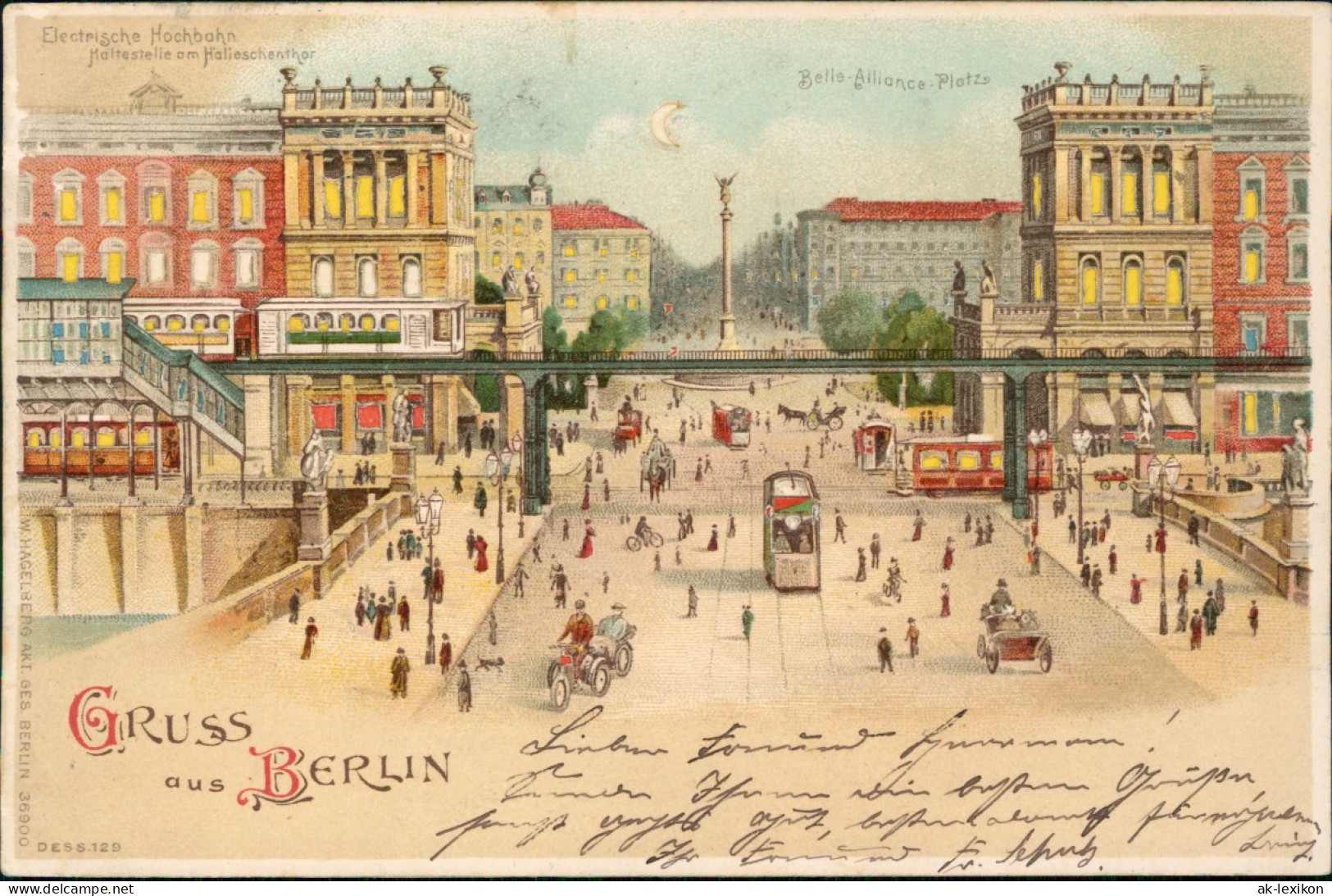 Ansichtskarte Kreuzberg-Berlin Belle-Allianceplatz 1905 - Kreuzberg