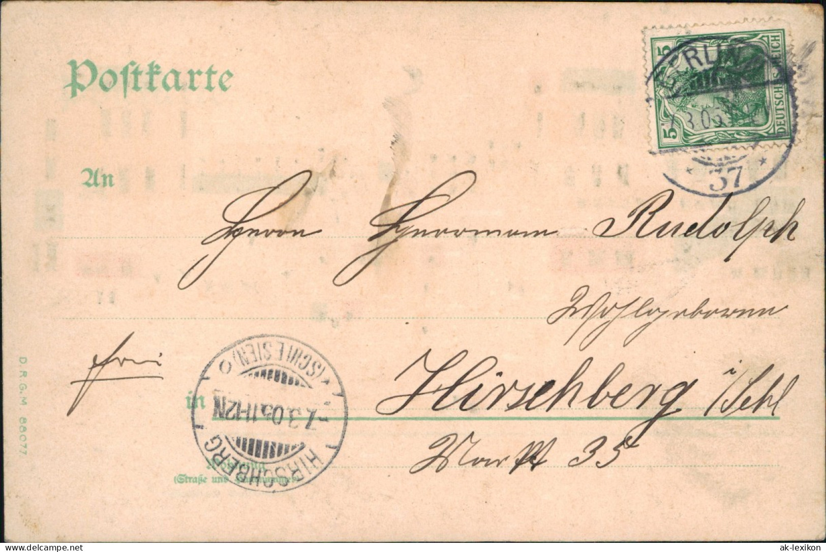 Ansichtskarte Kreuzberg-Berlin Belle-Allianceplatz 1905 - Kreuzberg