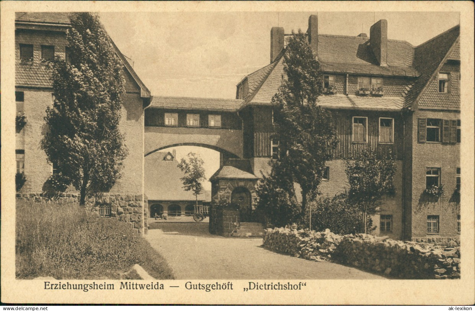 Ansichtskarte Mittweida Gutsgehöft Dietrichshof Erziehungsheim 1928 - Mittweida