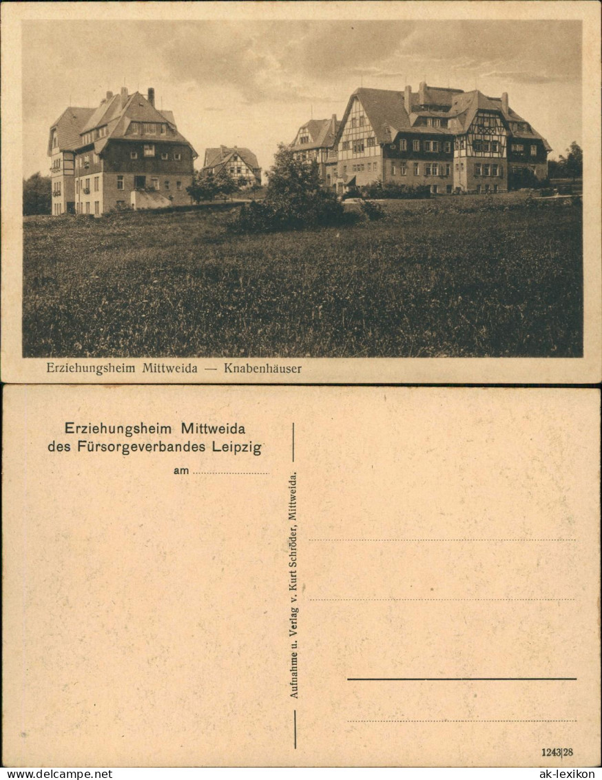 Ansichtskarte Mittweida Erziehungsheim Knabenhäuser 1928 - Mittweida