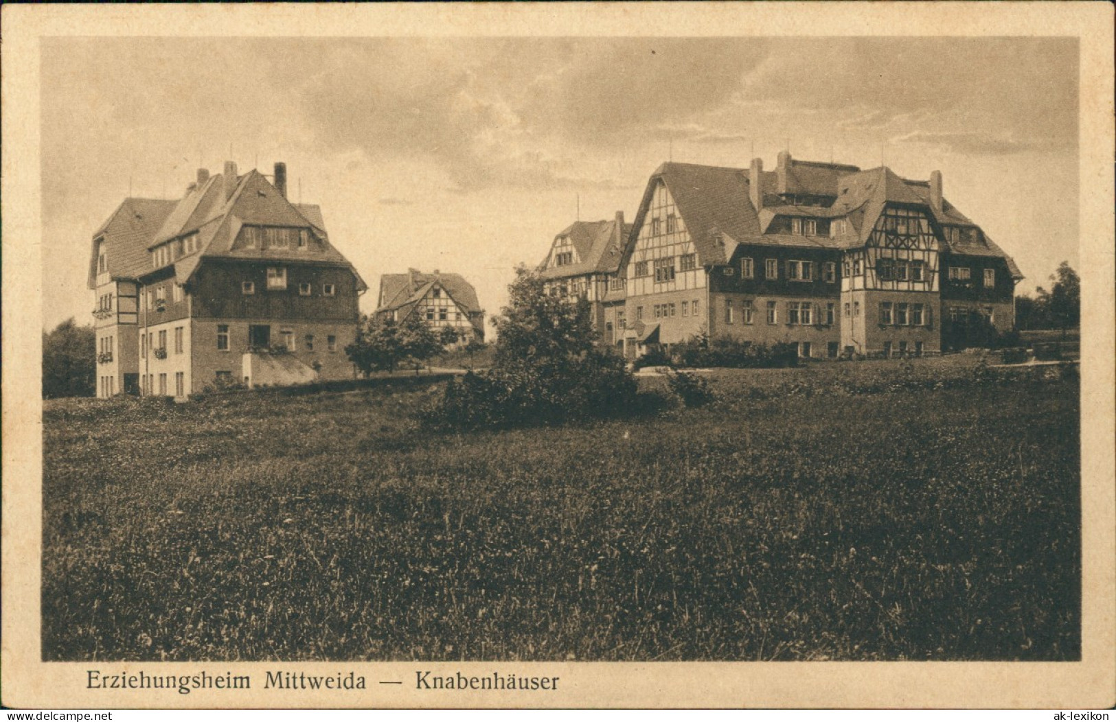 Ansichtskarte Mittweida Erziehungsheim Knabenhäuser 1928 - Mittweida