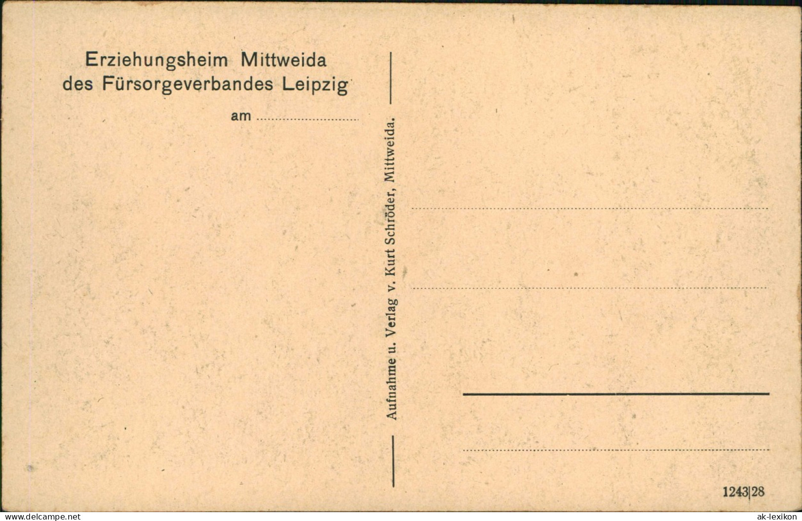 Ansichtskarte Mittweida Erziehungsheim Knabenhäuser 1928 - Mittweida