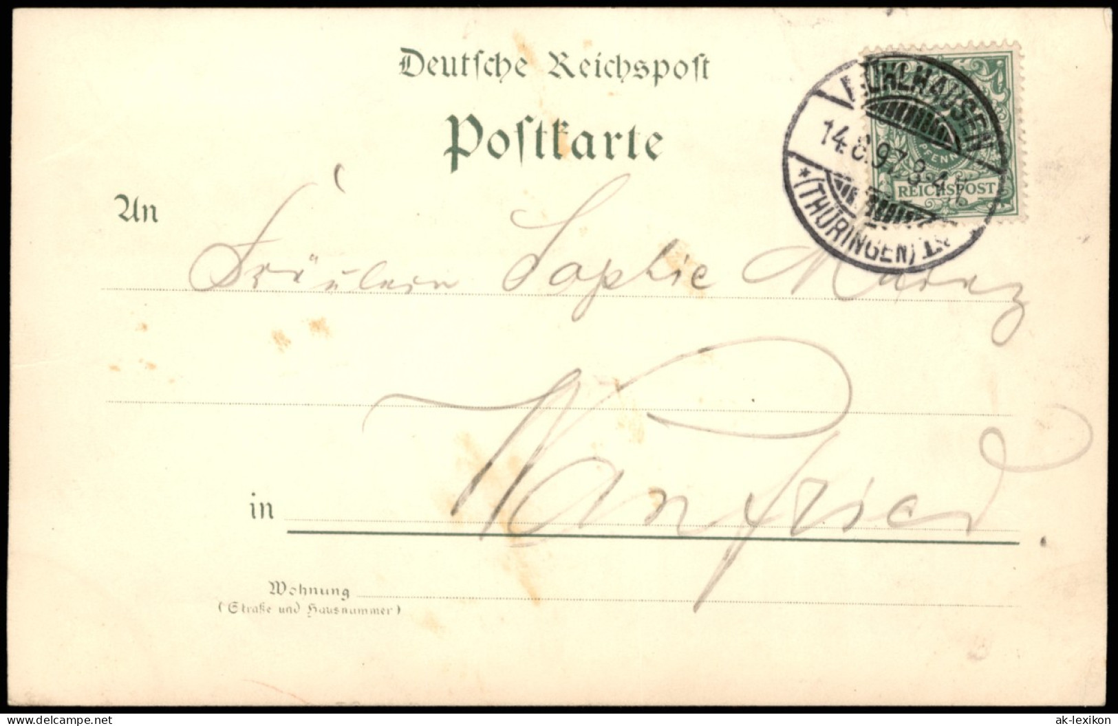 Litho AK Mühlhausen (Thüringen) Gruss Aus Popperode, Stadt, Weisses Haus 1897 - Muehlhausen
