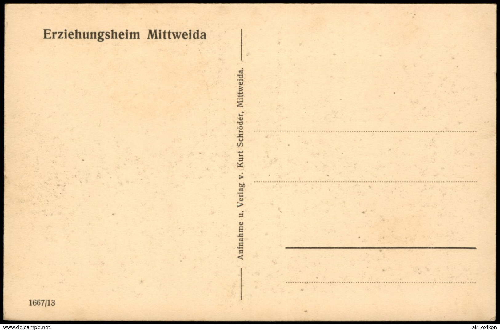 Ansichtskarte Mittweida Erziehungsheim Mittweida Betsaal 1928 - Mittweida