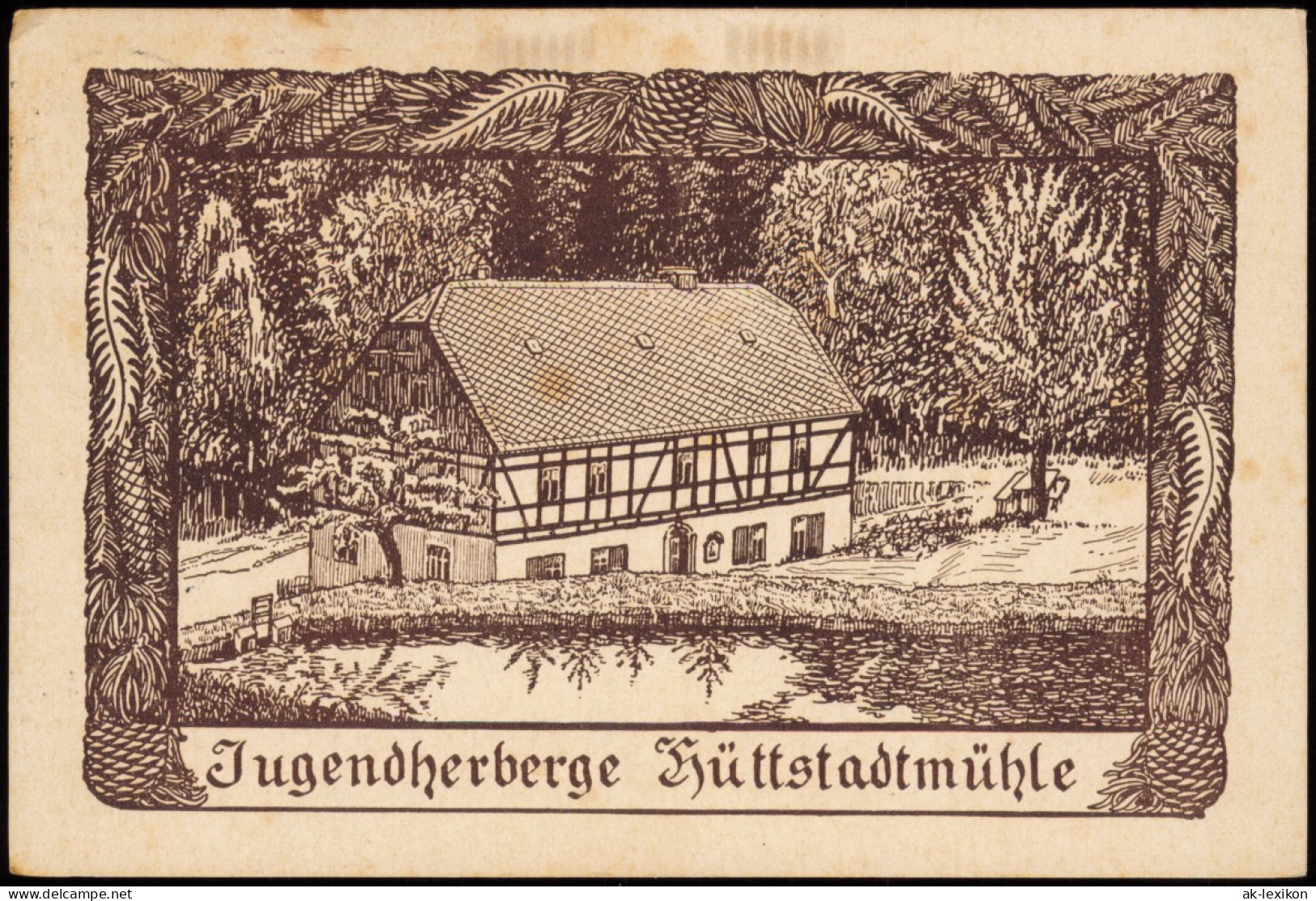 Ansichtskarte Zöblitz Ansprung Jugendherberge Hüttstadtmühle 1924 - Zöblitz