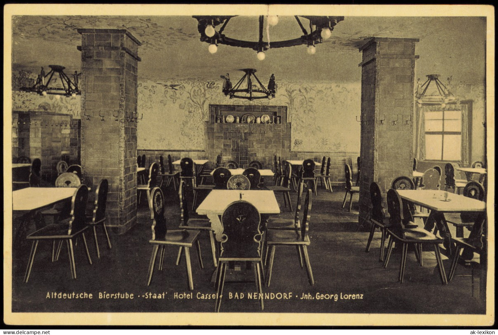 Ansichtskarte Bad Nenndorf Altdeutsche Bierstube Staat. Hotel Cassel 1932 - Bad Nenndorf