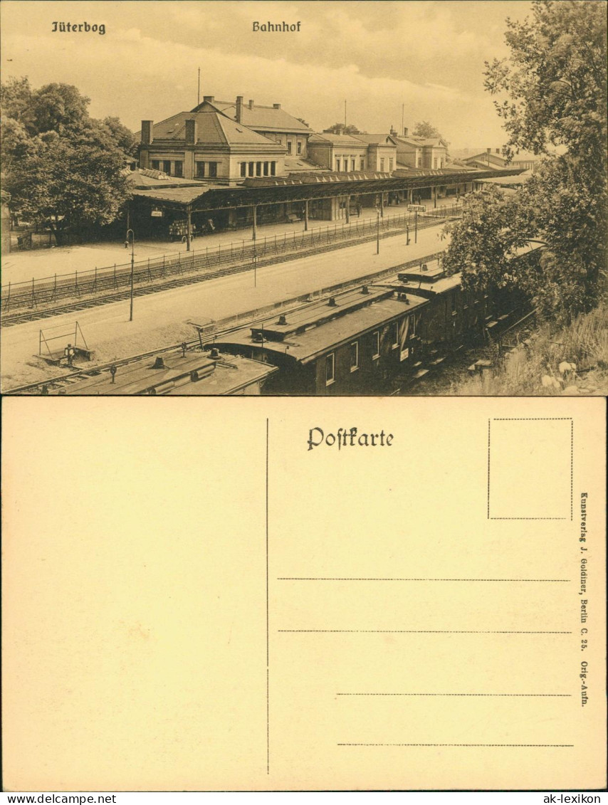 Ansichtskarte Jüterbog Bahnhof 1913 - Jueterbog