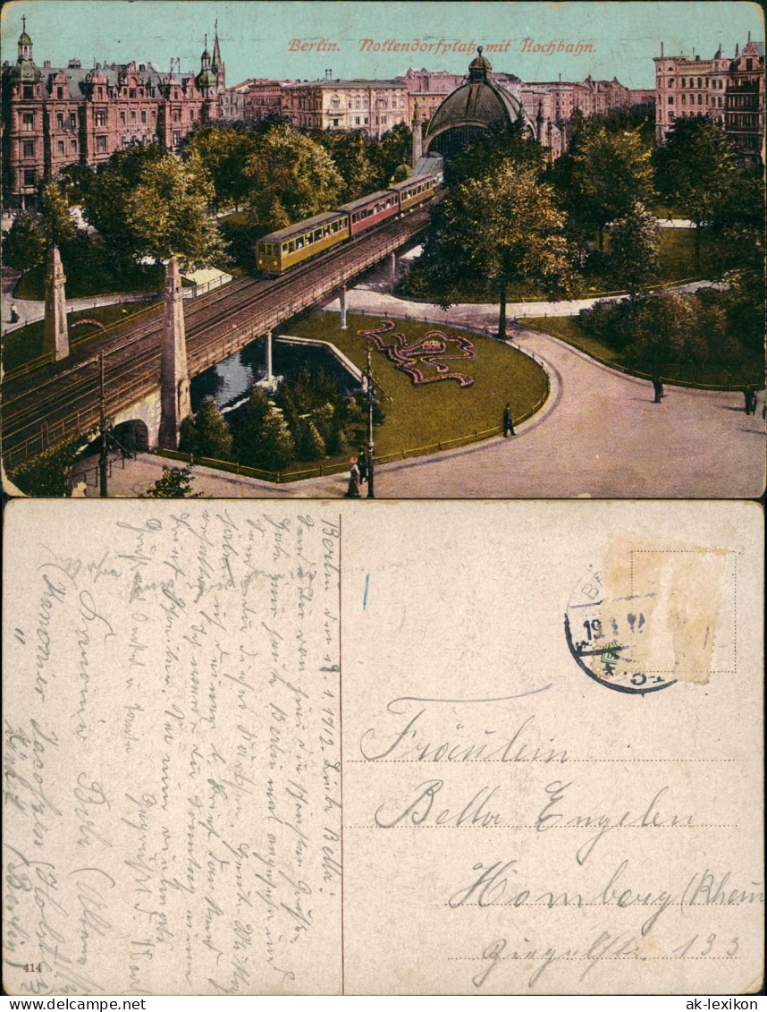 Ansichtskarte Schöneberg-Berlin Nollendorfplatz Hochbahn 1916 - Schoeneberg