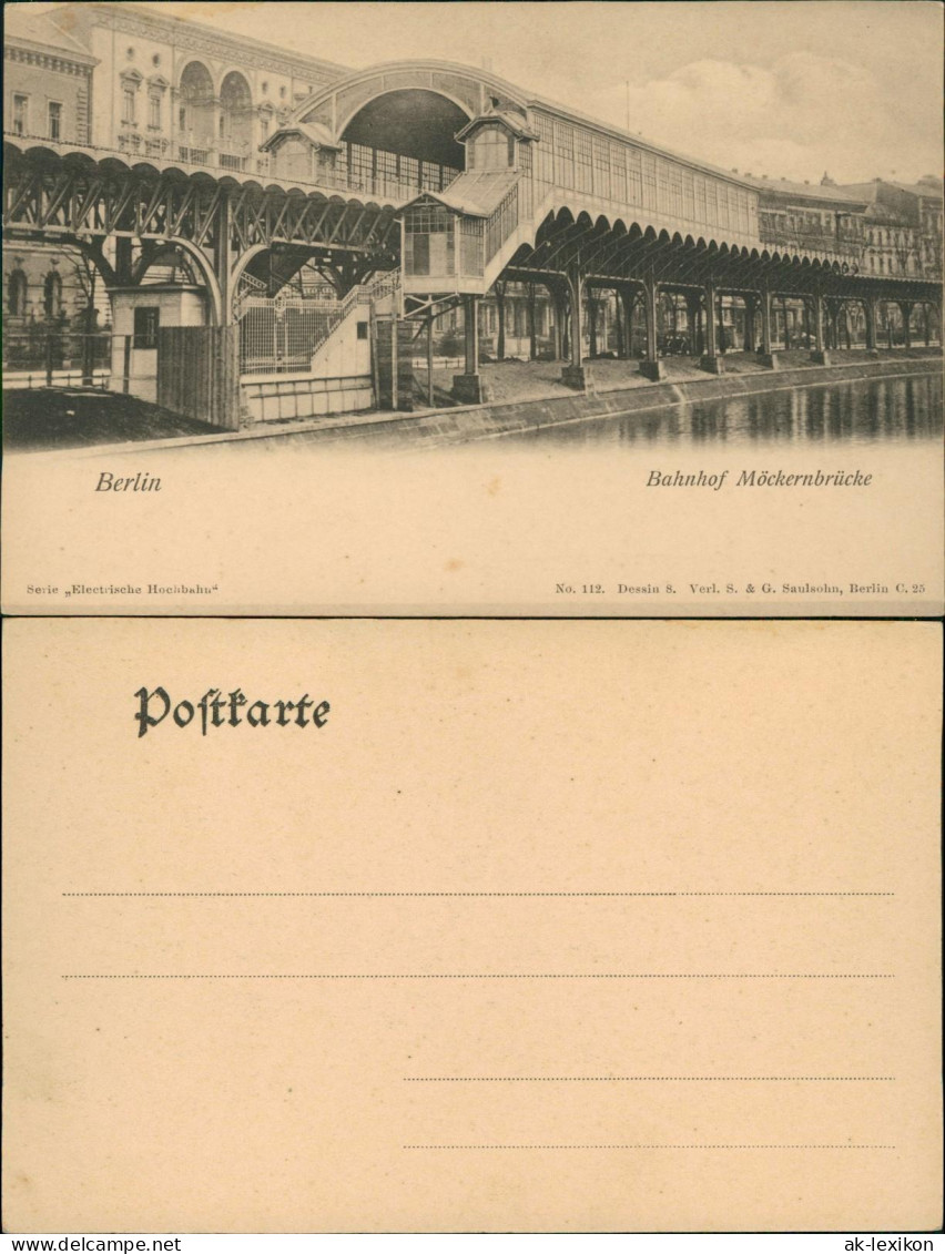 Ansichtskarte Kreuzberg-Berlin Bahnhof Möckernbrücke 1902 - Kreuzberg