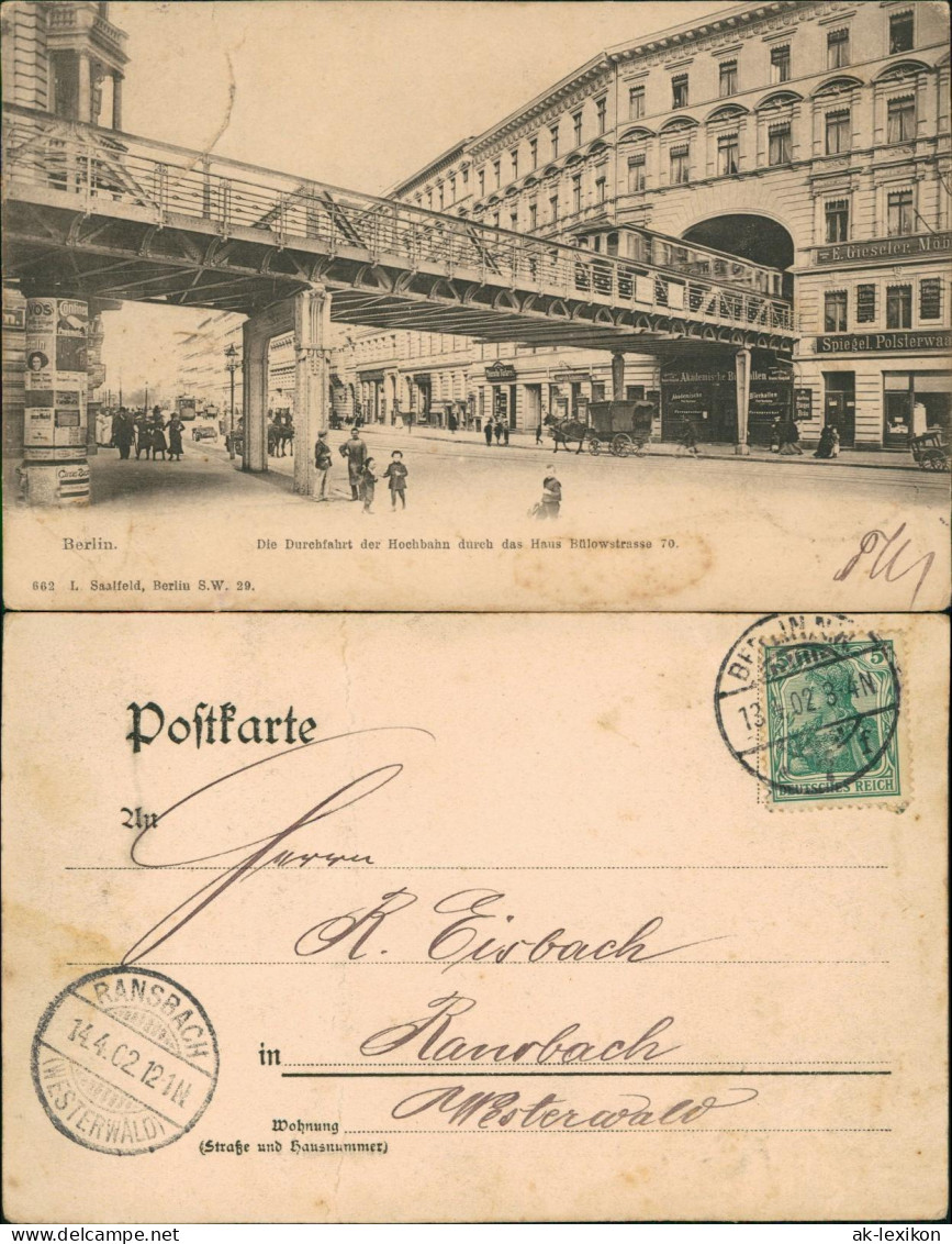 Schöneberg-Berlin  Durchfahrt Der Hochbahn Durch Das Haus Bülowstrasse 70. 1902 - Schöneberg