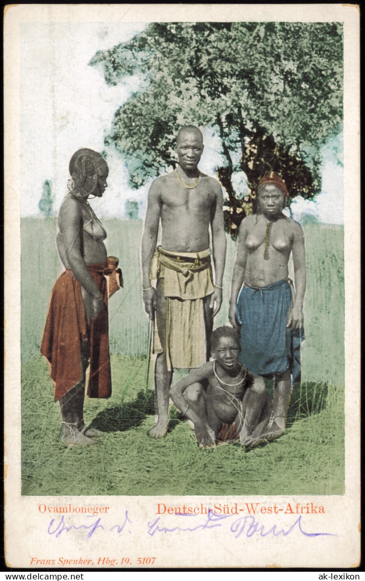 .Namibia Ovamboneger/Deutsch-Südwestafrika DSWA Typen Frauen Nackt Nude 1916 - Namibia