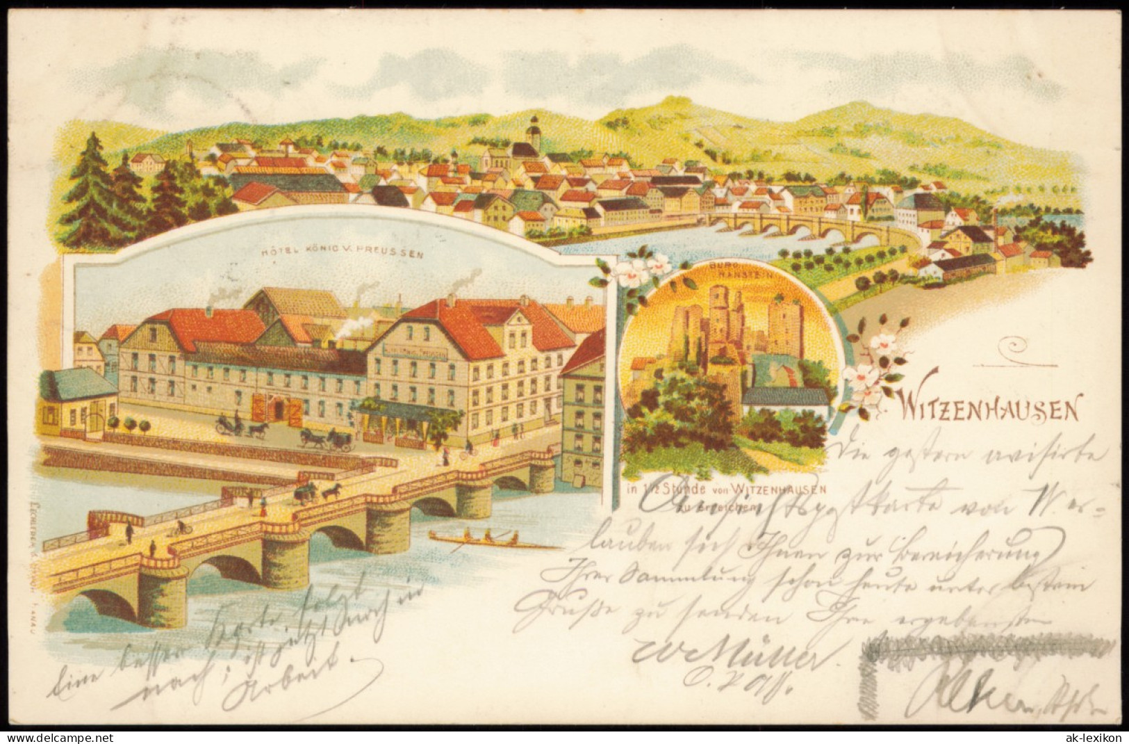 Ansichtskarte Litho AK Witzenhausen Stadt, Hotel Gruss Aus... 1898 - Witzenhausen