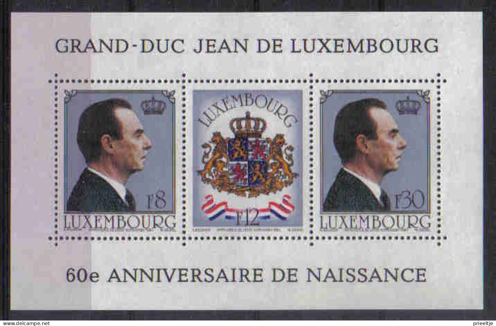 Luxemburg 1981 Grand-Duc Jean 60th Birthday S/S Y.T. BF 13 ** - Blocks & Sheetlets & Panes