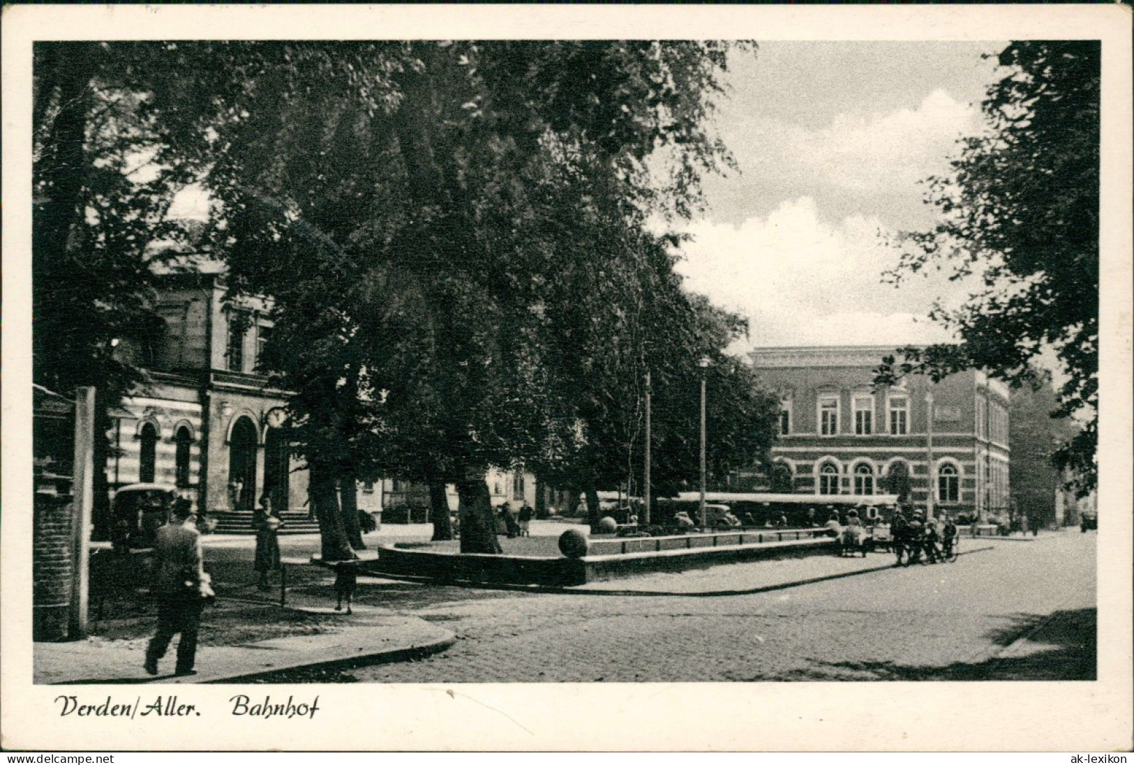 Ansichtskarte Verden (Aller) Straßenpartie Am Bahnhof 1956 - Verden