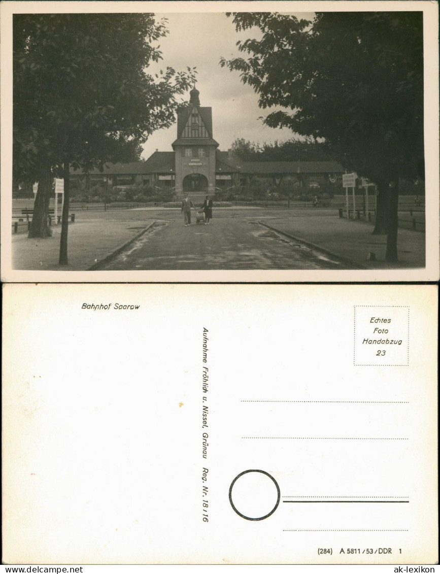 Ansichtskarte Bad Saarow Bahnhof - Fotokarte 1953 - Bad Saarow