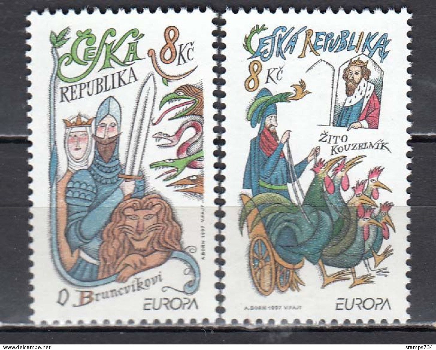 Czech Rep. 1997 - EUROPA: Myths And Legends, Mi-Nr. 144/45, MNH** - 1997