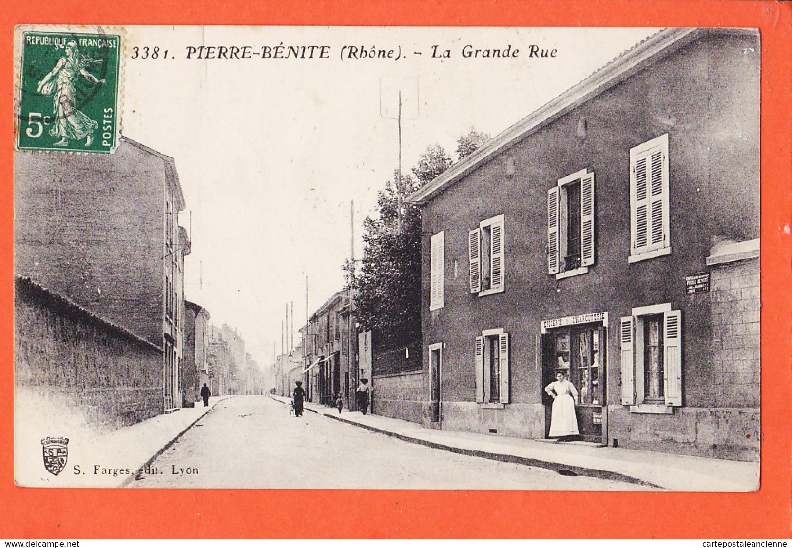 29283 / ⭐ PIERRE-BENITE 69-Rhone Epicerie-Charcuterie La Grande Rue 1912 à THOMAS Villeurbanne / FARGES 3381 - Pierre Benite