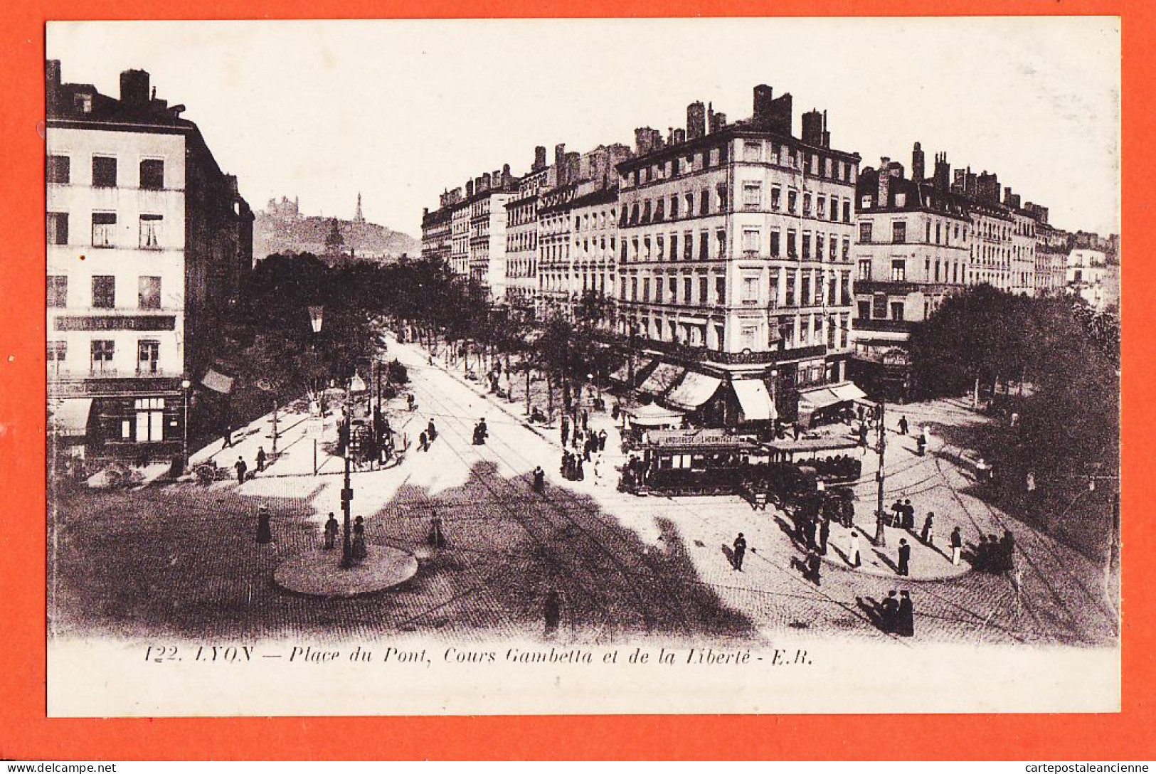 29279 / ⭐ ( Etat Parfait ) LYON III-VII 69-Rhone Place PONT Cours GAMBETTA Et De La LIBERTE 1910s E.R 122 B & G - Lyon 3