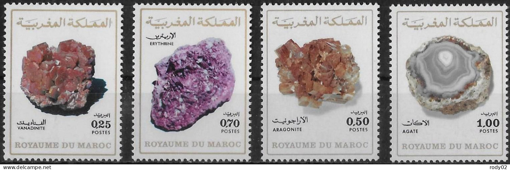 MAROC - ROCHES MINERALES - N° 698 A 699 ET 721 A 722 - NEUF** MNH - Minerals