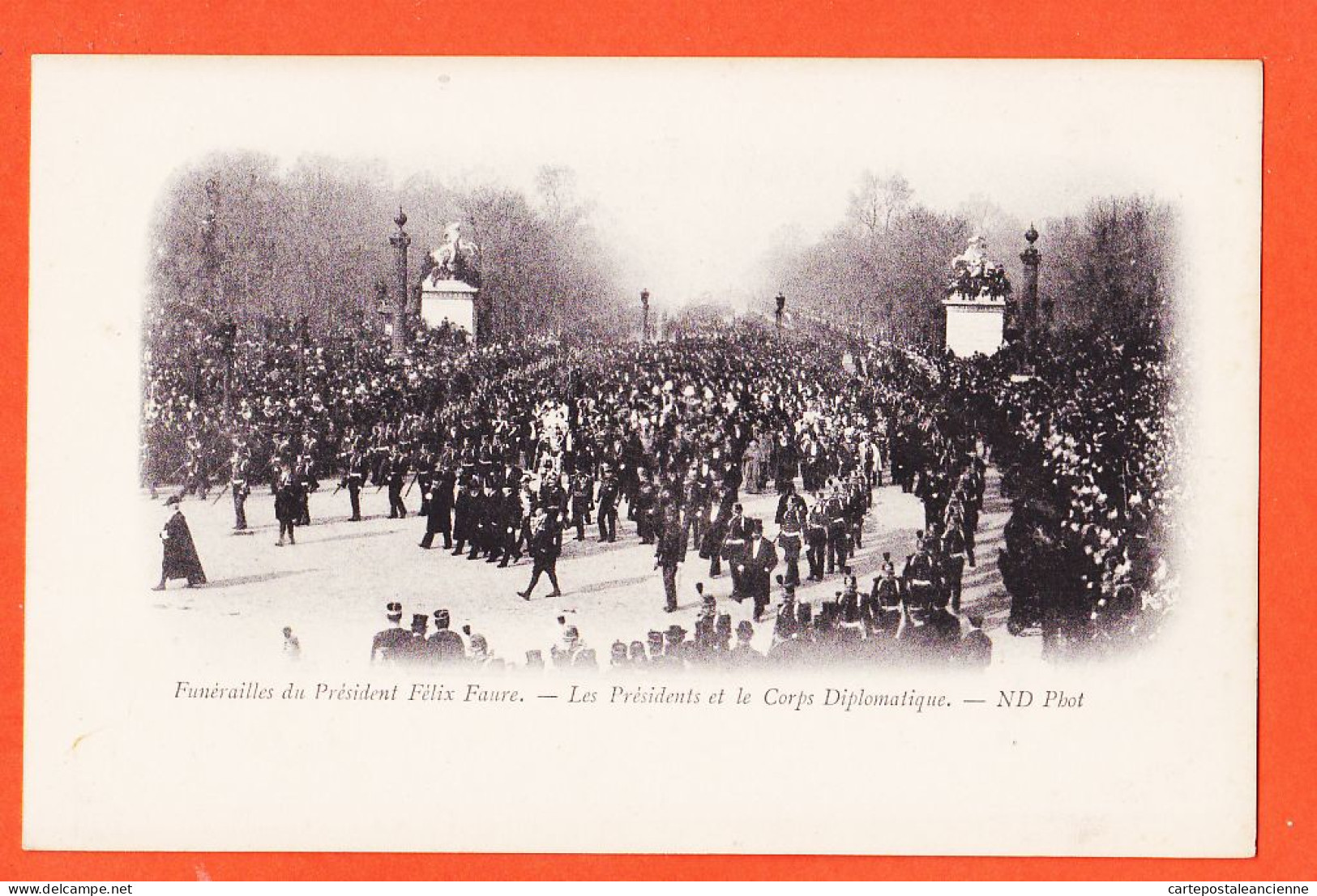 29107 / ⭐ ♥️ Peu Commun PARIS 23 FEVRIER 1899 Funerailles Président FELIX FAURE Président Corps Diplomatique  NEURDEIN  - Funérailles