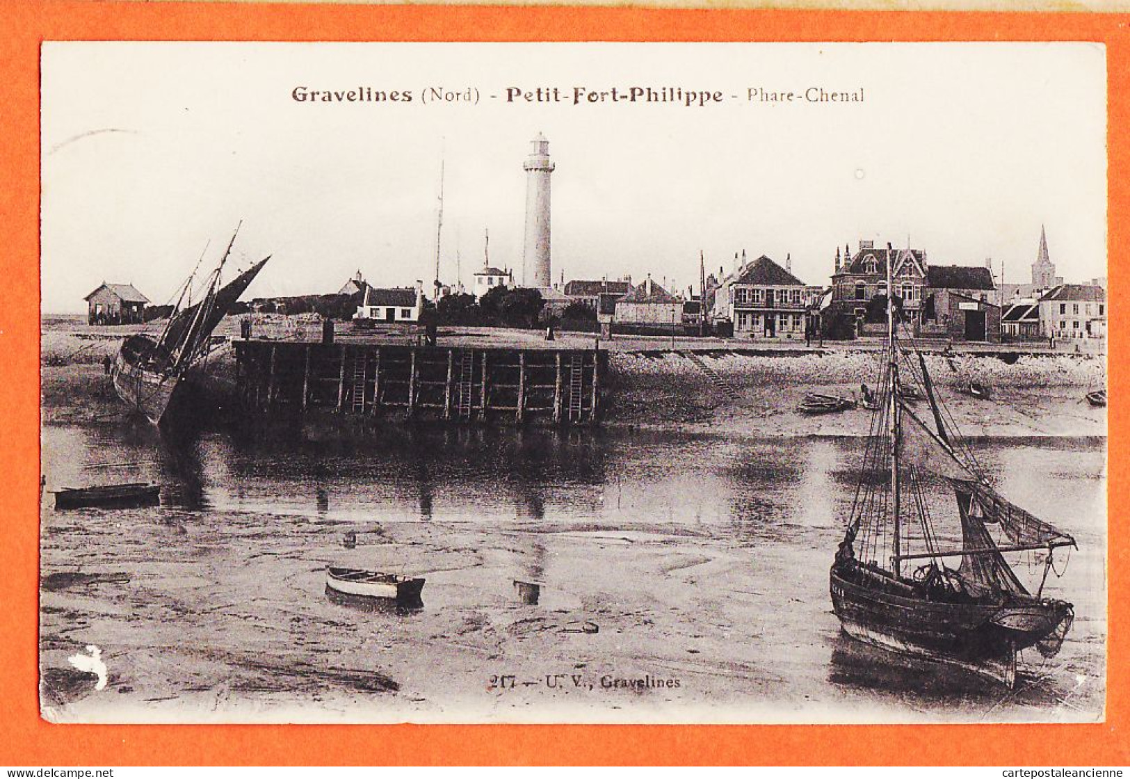 29465 / ⭐ PETIT-PORT-PHILIPPE GRAVELINES 59-Nord Phare-Chenal 1910s à DUSSOL MOULINIER Cournonterral / CATALA  - Gravelines