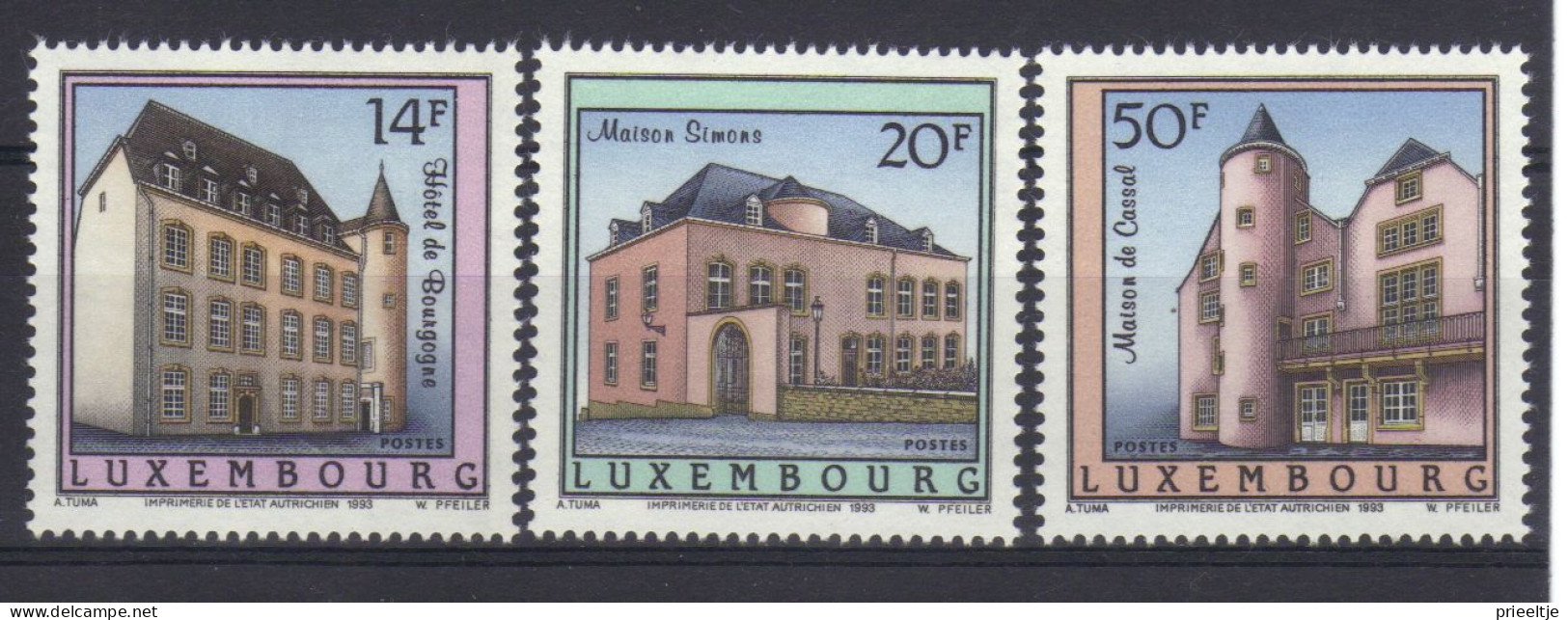 Luxemburg 1993 Architecture Y.T. 1270/1272 ** - Ongebruikt