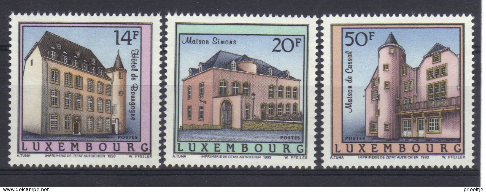 Luxemburg 1993 Architecture Y.T. 1270/1272 ** - Unused Stamps