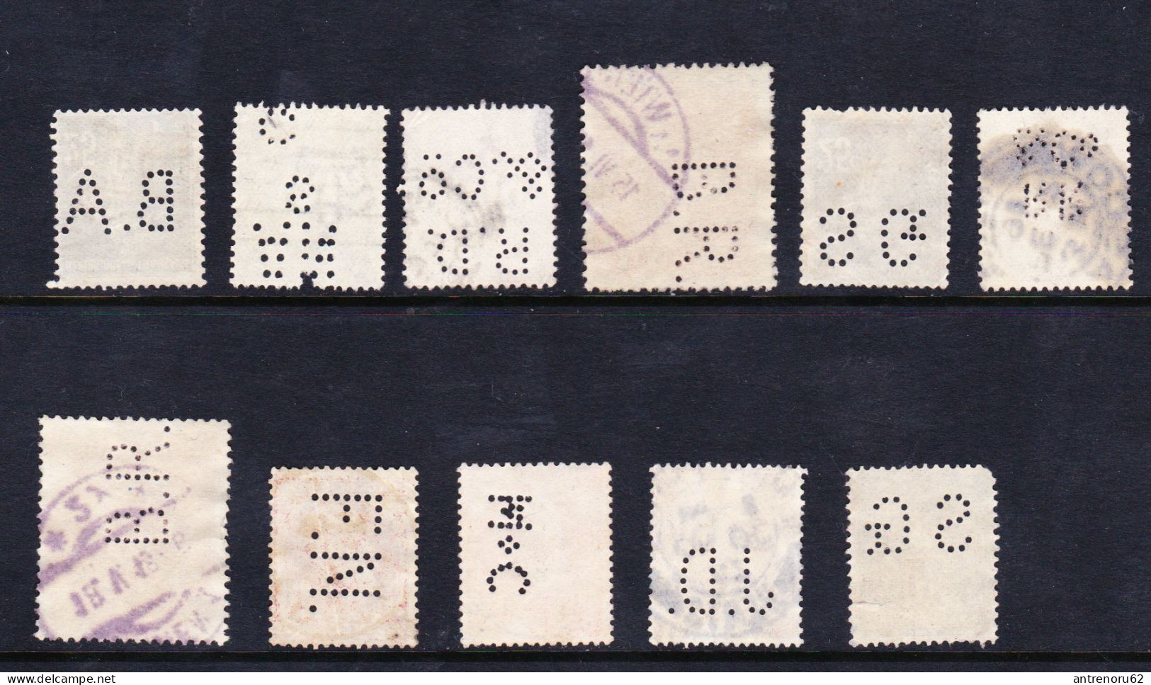 STAMPS-PERFINS-USED-SEE-SCAN - Perfin