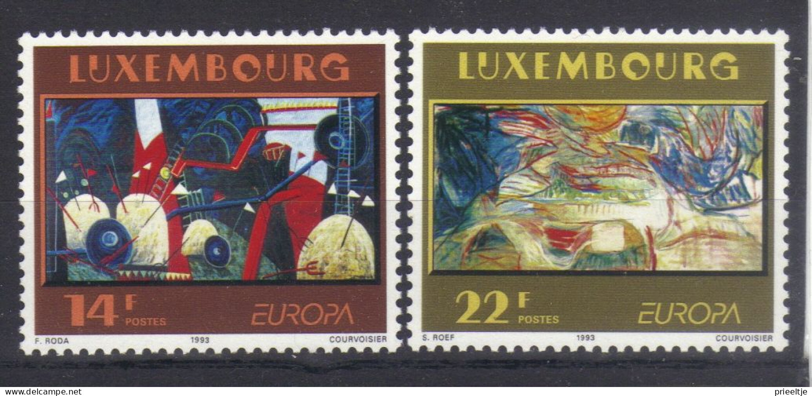 Luxemburg 1993 Europa Modern Art Y.T. 1268/1269 ** - Nuevos