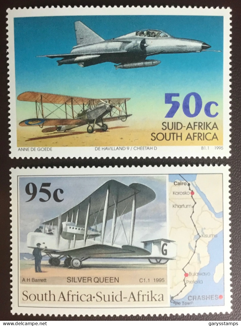 South Africa 1995 Aviation Anniversaries Aircraft MNH - Unused Stamps