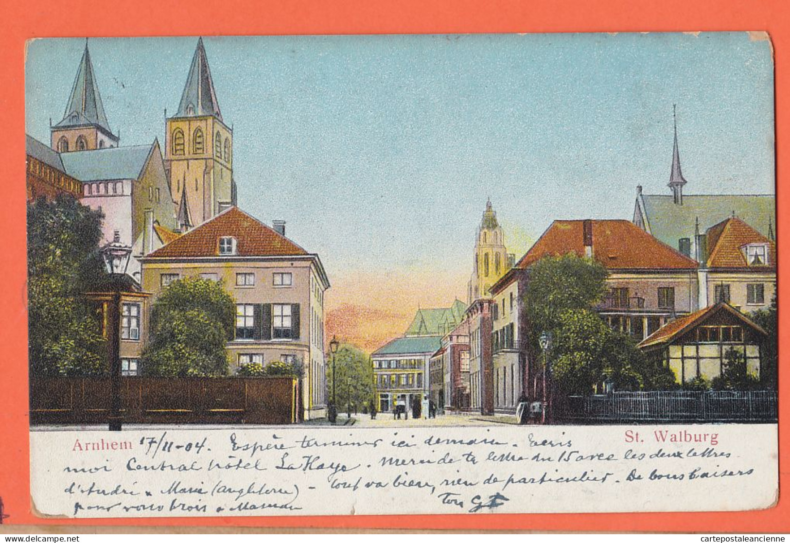 37294 /⭐ ARNHEM Gelderland ST. WALBURG 1904 à FUGLESANG 50 Rue Michel Ange Paris SCHAEFERS Kunst Chromo Nederland - Arnhem